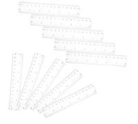 FUNNETOYU 10pcs Ruler Transparent Measuring Ruler for Students Architects Artists Flexible Straight with Accurate Calibration for School Professional Use