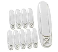 FUNNETOYU 10pcs Self Adhesive Power Strip Wall Holder Socket Rack for Home Office Cable Management Plastic Organizer