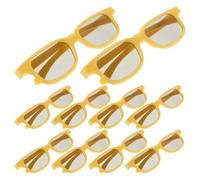 FUNNETOYU 10Pcs Yellow 3D Glasses for Cinema and Gaming Passive 3D Eyewear Compatible with and Tvs Video Game Glasses for Home Entertainment