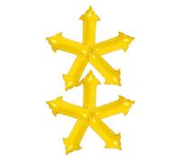 FUNNETOYU 10Pcs Yellow Inflatable Arrow Balloons 18X38Cm Small Party Balloons Decor for Birthday, Wedding, and Event Direction Signs