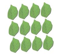 FUNNETOYU 12 Packs Leaf Shaped Self-adhesive Memo Pads for Office and School Sticky Leaf Notepads for Students and Teachers Decorative Green Post Notes for Home and Craft Use