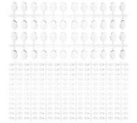 FUNNETOYU 12 Sets Nail Sample Display Tips Nail Art Display Tips Medium Oval Acrylic for Manicure Practice Home Manicure Salon