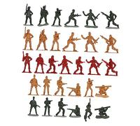 FUNNETOYU 120pcs Plastic Military Soldier Figurines Safe Smooth Edged Soldiers for Imaginative Play and Stop Motion Animation Random Styles for Boys