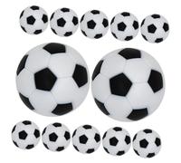 FUNNETOYU 12pcs 23mm Mini Table Soccer Balls Replacement Set Black and White Foosball Accessories and Adults Desk Football Game