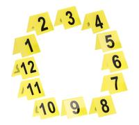 FUNNETOYU 12pcs Acrylic Number Markers for Detective Party Crime Scene Decor Halloween Mystery Game Supplies Seamless Identification Efficient Number Tags for Investigation Events