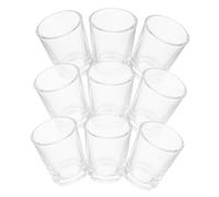 FUNNETOYU 12pcs Clear Glass Shot Cups Set Small Communion Chalice for Religious Ceremony Hardwearing Spirits Tasting Goblets