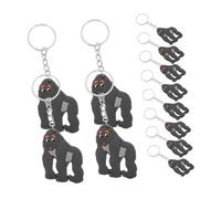 FUNNETOYU 12pcs Cute Gorilla Keychain Pendant Animal Charm Bag Hanging Ornament for Birthday Party Halloween Rewards