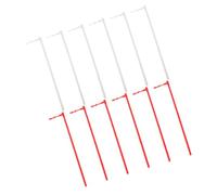 FUNNETOYU 12pcs DIY Windmill Rods Plastic Pinwheel Sticks Solid Construction Portable for Garden Crafts and Decoration White Red Reusable Bars