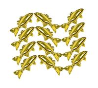 FUNNETOYU 12pcs Goldfish Foil Balloons Inflatable Fish Party Decorations for Birthday Tropical Beach Under Sea Theme Sturdy Aluminum Foil Quick Setup Vibrant Colors