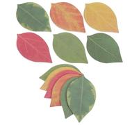 FUNNETOYU 12pcs Leaf-shaped Sticky Memo Note Pads Self-stick Colorful Desk Notes with 6 Colors X 2 Pads Each Decorative Reminder for Office School Home and Student Use
