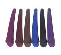 FUNNETOYU 12pcs Matte Plastic Duckbill Barrettes Large Alligator Hair Clips for Women Salon Styling Lightweight Hairpins in Black Coffee Purple Red Blue Wine