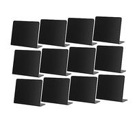 FUNNETOYU 12pcs Mini Blackboard Food Labels Matte Chalkboard Signs for Restaurant Menu Multifunctional Desktop Message Boards with Stable Standing Design for Buffet Price Tags Writing and