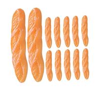 FUNNETOYU 12pcs Mini Dollhouse Bread Ornaments Realistic Miniature French Baguette Models for DIY Decor Bright Colored Simulation Breakfast Accessories for Doll House Scene Enhancements