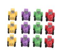 FUNNETOYU 12pcs Mini Resin Tractor Figurines Dollhouse Farm Decorations Realistic Detailed Miniature Vehicles for Fairy Garden and Micro Landscape Collectors