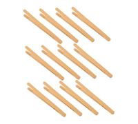 FUNNETOYU 12pcs Montessori Fine Motor Bamboo Tweezers for Lightweight Mini Tongs for Bead Sorting Dexterity Training Cognitive Skill Development Sustainable Bamboo Montessori Tools