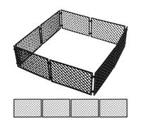 FUNNETOYU 12pcs Plastic Mini Military Fence Set, Black Building Block Fence with Simple Elegant Appearance, for War Scenes and Creative Play