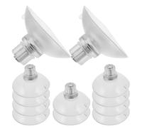 FUNNETOYU 12pcs PVC Screw-on Suction Cups with M6 Screws and Plastic Nuts, 44mm Heavy Duty Waterproof Hooks for Bathroom Walls, Windows, and Glass Panels