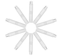 FUNNETOYU 12pcs Rotating Chalk Holder Chalk Holder Clip Plastic White Portable for Schools Classroom Students Parents