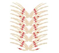 FUNNETOYU 12pcs Skull Skeleton Decoration Graveyard Outdoor Decor Terror Scary Props Graveyard Decoration Halloween Skeleton Hand Scary Hands Faux Human Plastic