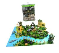 FUNNETOYU 130Pcs Military Model Set for Table Playthings Soldiers Model Realistic Battle Scene Miniature Figures for Army Boys Sand Table Compatible Simulation Kit