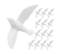 FUNNETOYU 14pcs Miniature Pigeon Figurines Dollhouse Simulation Cute Animal Model Tiny Resin Birds Pigeon Figure for Winter Landscape Decor