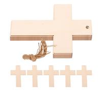 FUNNETOYU 15pcs Blank Wood Bookmark Cutouts Cross Cutouts Bookmarks 4.32x2.95x0.08in Wooden Material DIY Versatile Craft Book Accessories for Writers and Readers