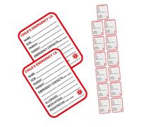 FUNNETOYU 15pcs Boy Girl Seat Labels Information Sticker Emergency Tag Adhesive Safety Label for Car School Daycare Warning Stickers
