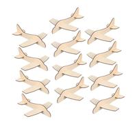 FUNNETOYU 15pcs DIY Wooden Airplane Model Kit for Adults Natural Wood Construction Unfinished Vintage Aircraft Plane for Skill Development and Family Bonding Activities Safe Handmade Home