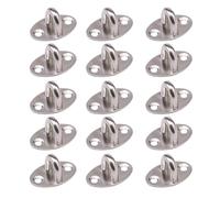 FUNNETOYU 15pcs Stainless Steel Thickened Fixed Pull Ring Hooks Multifunctional Storage Suspension Hooks for Home Dorm Office Small Size
