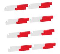 FUNNETOYU 16pc Rc Car Racing Track Road Block Model Mini Traffic Fence for Drift Race Simulation Red White Barriers for Highspeed Rc Car Track Accessories