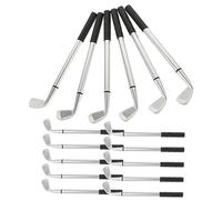FUNNETOYU 16pcs Golf Club Ballpoint Pens Lightweight Metal Miniature Golfing Men Indoor Golf Fans Office Desk Decor and Writing Accessories