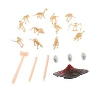 FUNNETOYU 19Pcs Dinosaur Skeleton Archaeological Digging for Boys and Educational Creative Model to Develop Hand-eye Coordination and Imagination for Young Science Enthusiasts