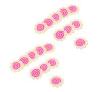 FUNNETOYU 1pack Miniature Japanese Food Clay Slices Soft Polymer Narutomaki Charms for Nail Art Cake Decorations and Dollhouse Crafts Fake Sprinkles