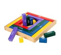 FUNNETOYU 1Pc Colorful Wooden Building Blocks for Montessori Educational Puzzle for Early Learning Mathematics Cognitive Development Fun and Engaging Stem Activity