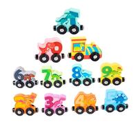 FUNNETOYU 1Set Dinosaur Set Educational Wooden Train for Enhancing Hand Eye Coordination Imagination Safe Materials Design for Boys