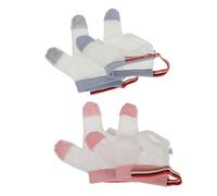 FUNNETOYU 2 Pairs Thumb Stop Gloves Finger Protective Mittens Breathable Anti-nail Biting Tool for Boy Girl with Safe Material and Chewing Textures
