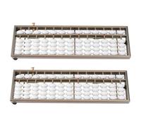 FUNNETOYU 2 Pcs Aluminum Alloy Arithmetic Abacus Educational Counting Beads for Mental Math Training Lightweight Accountant Tool