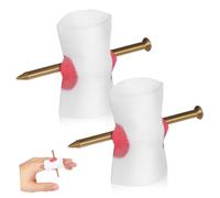 FUNNETOYU 2 Pcs Halloween Prank Plastic Nail Through Finger Props Realistic Bloody Trick Accessories for Parties and Fools Day Fun