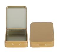 FUNNETOYU 2 Pcs Portable Mini Tea Tin Storage Boxes with Sealed Flip-top Lids Compact Metal Containers for Tea Snacks Candy Travel and Home Freshness Preservation