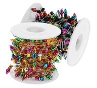 FUNNETOYU 2 Rolls Fairy Lights Small Strand Fake Decorative Lights Christmas Decoration Dollhouse Little for Decorating Miniature Colorful Party