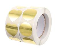 FUNNETOYU 2 Rolls Heart Round Adhesive Sealing Stickers Love Heart Shaped Labels for Packaging Envelope Sealing Bright Color Design Easy to Use No Trace Left