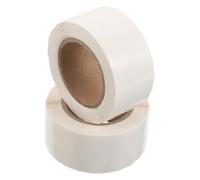 FUNNETOYU 2 Rolls Transparent Round Label Stickers Strong Adhesive Blank Coding Tags Clear Dot Labels for Office Laboratory Kitchen and Personal Organization