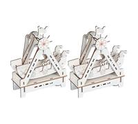 FUNNETOYU 2 Sets DIY Model Kits Wooden Sailboat Puzzle for Educational Science Experiment Assembly Enhance Creativity Imagination Hobby Beige No Battery Included
