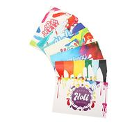 FUNNETOYU 2 sets Holi Blessing Card Set of Handmade Greeting Cards with Envelopes for Festival Celebrations Simple Design for Friends and Quality Note