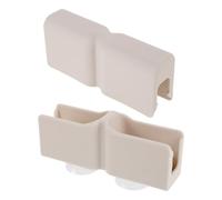 FUNNETOYU 2 Sets Indoor Safety Fencing Connectors with Suction Cups Plastic Playpen Joint Adapters for Gates and Dog Fences Assembly Reliable Grip Light Grey