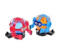 FUNNETOYU 2 Sets Interactive Balloon Puncher Game Manual Control Fencing Puppets Tabletop for Families Competitive Balloon Sword Fighting Party Fun