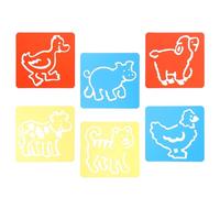 FUNNETOYU 2 Sets Reusable Pp Drawing Tablet Stencil with Special Design and Fine Craftsmanship Train Drawing Skills on Doodle Board for Sketching and Art Practice