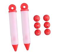 FUNNETOYU 2 Sets Silicone Cake Decorating Pens for DIY Frosting Writing Flexible Non Stick Silicone Dessert Decorating Tools Comfortable Grip for Cakes Cupcakes Pastries and Cookies