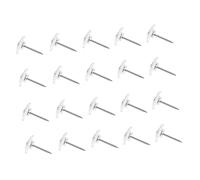 FUNNETOYU 200pcs Multi Function Transparent Toothed Thumbtacks White Pushpins for Cork Boards Office Home School Use Reusable Head Nails for Painting Photos Wall Decoration