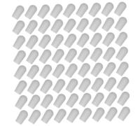 FUNNETOYU 200Pcs White Wire End Protector Covers for Hanger Hooks Soft Rubber Thread Caps Scratch Screw Thread Protectors for Clothes Hangers Reusable and Easy to Install